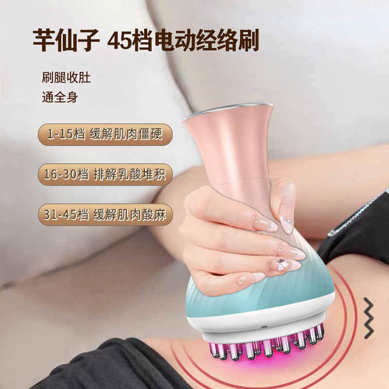 【升级】45档经络刷电动全身通用带脉疏通刷腿揉腹背刷肚子神器