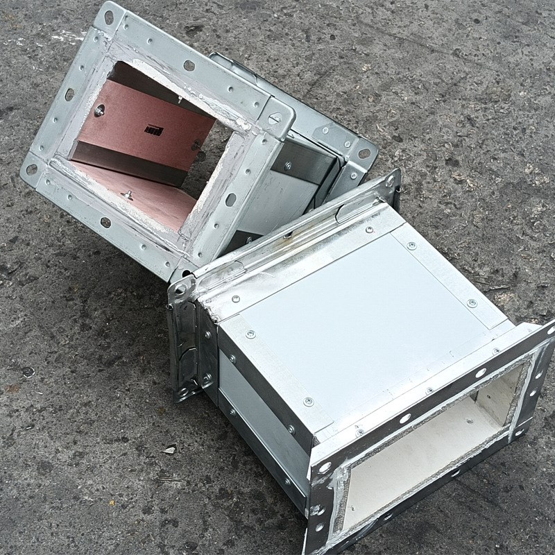 新型单双面彩钢镁质复合防火风管  成品耐火风管防排烟通风管定制