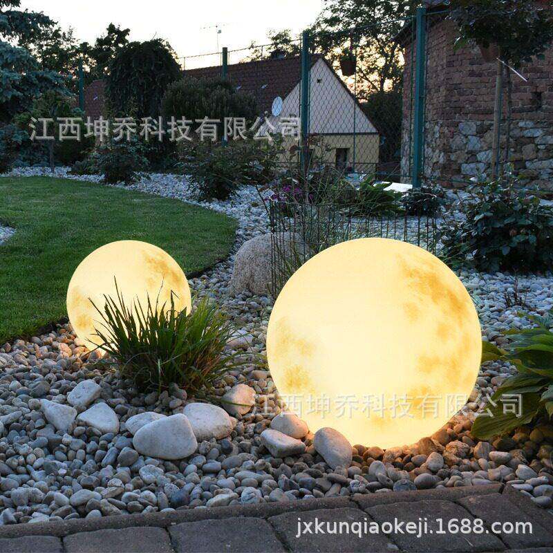 滚塑月球灯发光圆球灯太阳能庭院草坪装饰灯景观氛围灯球现货特价
