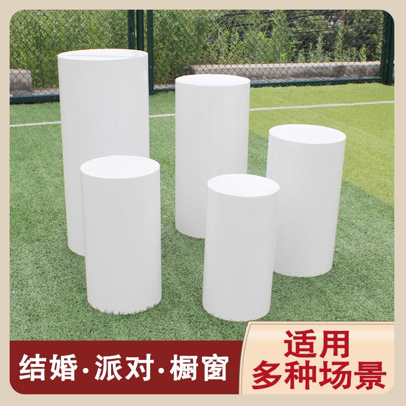 婚庆道具铁艺烤漆圆柱甜品台婚礼生日派对蜡烛蛋糕展示台圆筒摆件