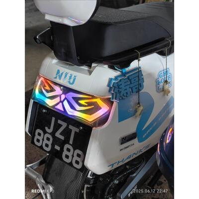 小牛新款NPLAY NLT N系N1S改装撒旦APP蓝牙可调尾灯成品一线对插