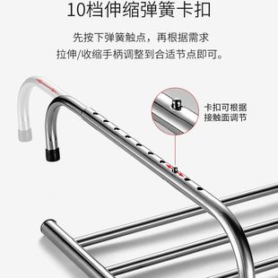 架栏杆 阳台晾衣神器防盗网晾衣架护栏伸缩晒衣架窗外家用折叠晾鞋
