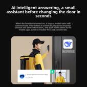 360视频门铃高清家庭智能无线数字猫眼摄像头免插拔监控双摄像头5