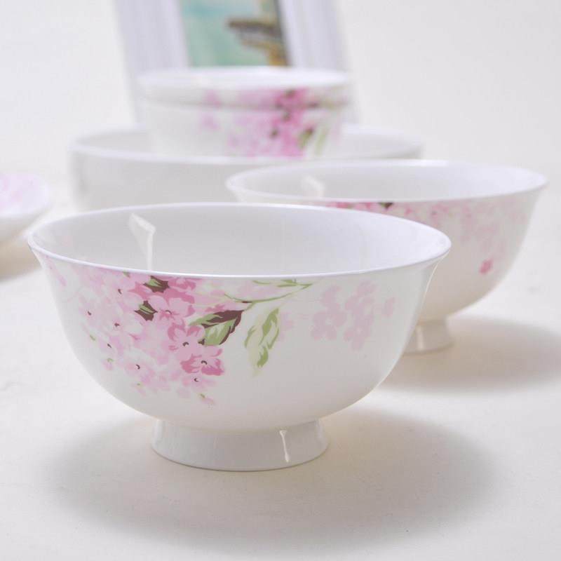 家用陶瓷碗米饭碗防烫手高脚碗网红骨瓷餐具可微波炉吃饭碗装泡面,餐饮具,碗,淘宝优惠券,粉丝福利购,淘宝优惠卷