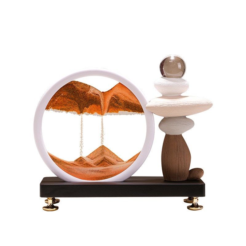 时来运转流沙画摆件客厅电视柜酒柜玄关轻奢高档高级装饰品办公室,特色手工艺,其他特色工艺品,淘宝优惠券,粉丝福利购,淘宝优惠卷