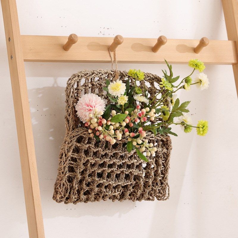 美式家居挂饰柳编藤编草编壁挂花篮花盆仿真吊篮绿萝吊盆,鲜花速递/花卉仿真/绿植园艺,花盆,淘宝优惠券,粉丝福利购,淘宝优惠卷
