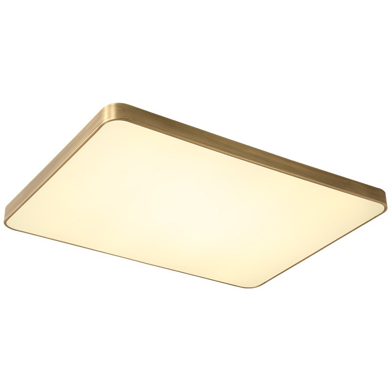 客厅全铜顶灯美式吊灯半吸顶灯欧式简约大气灯具卧室餐厅灯客厅灯