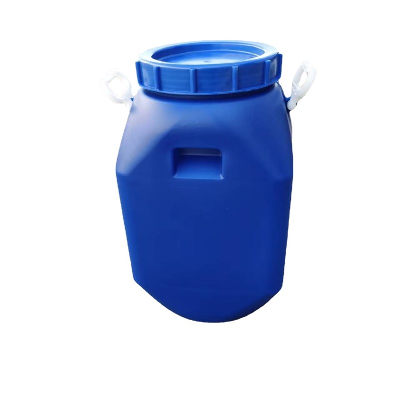 老款定制加厚25L升大口螺旋盖方形塑料桶 25公斤化工桶 蓝25L方桶
