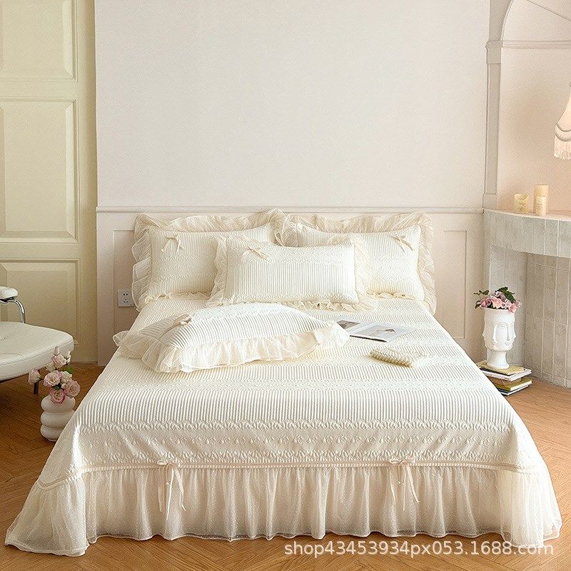 PE提花海岛皱花边织带款凉席可机洗水洗冰丝乳胶凉席空调席三件套,床上用品,冰丝席,淘宝优惠券,粉丝福利购,淘宝优惠卷