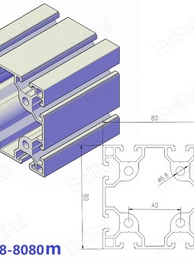 工业铝型材8080 8080W 80120 80160自动化机械框架材料加工