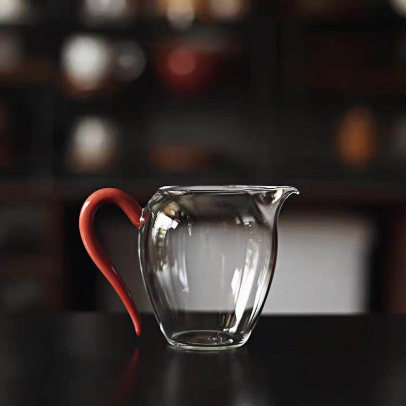 汝红公道杯玻璃高档纯手工轻奢高硼硅耐热公杯茶海分茶器功夫茶具