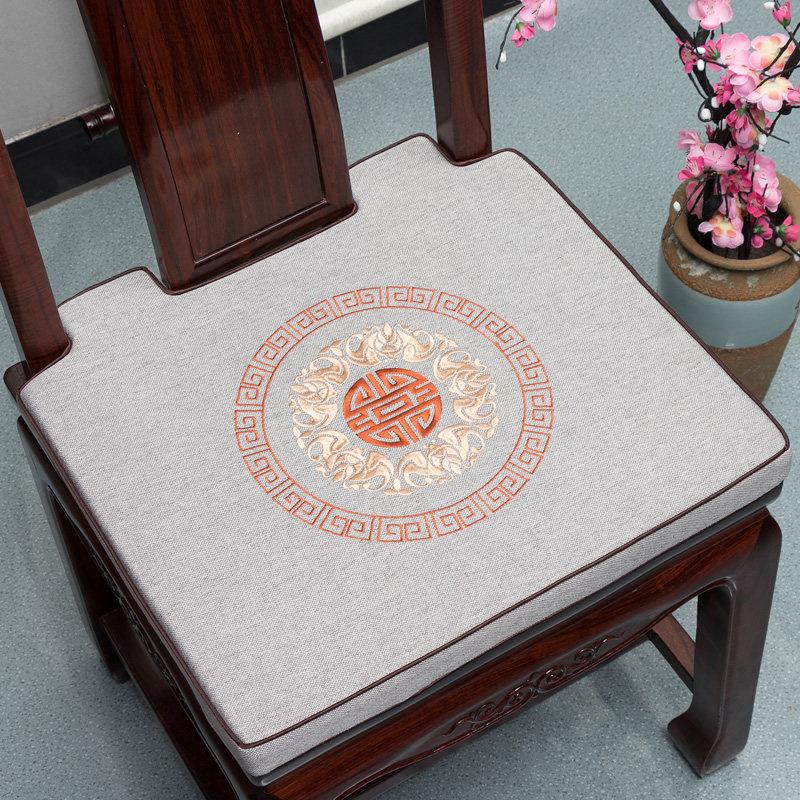 中式红木餐椅坐垫实木圈椅座垫太师椅茶椅垫防滑海绵乳胶棕垫定制