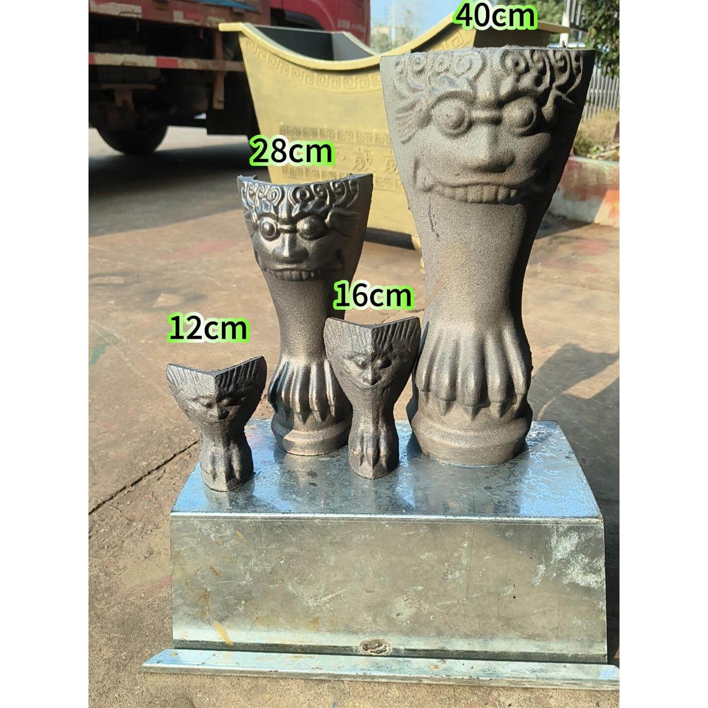 寺庙祠堂道观佛堂供奉香炉铸铁脚兽脚瑞兽脚香炉专用上香庙用配件