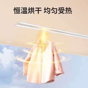 M51双杆款 声控隐形遥控离线语音隐形晾衣架 吊顶嵌入式