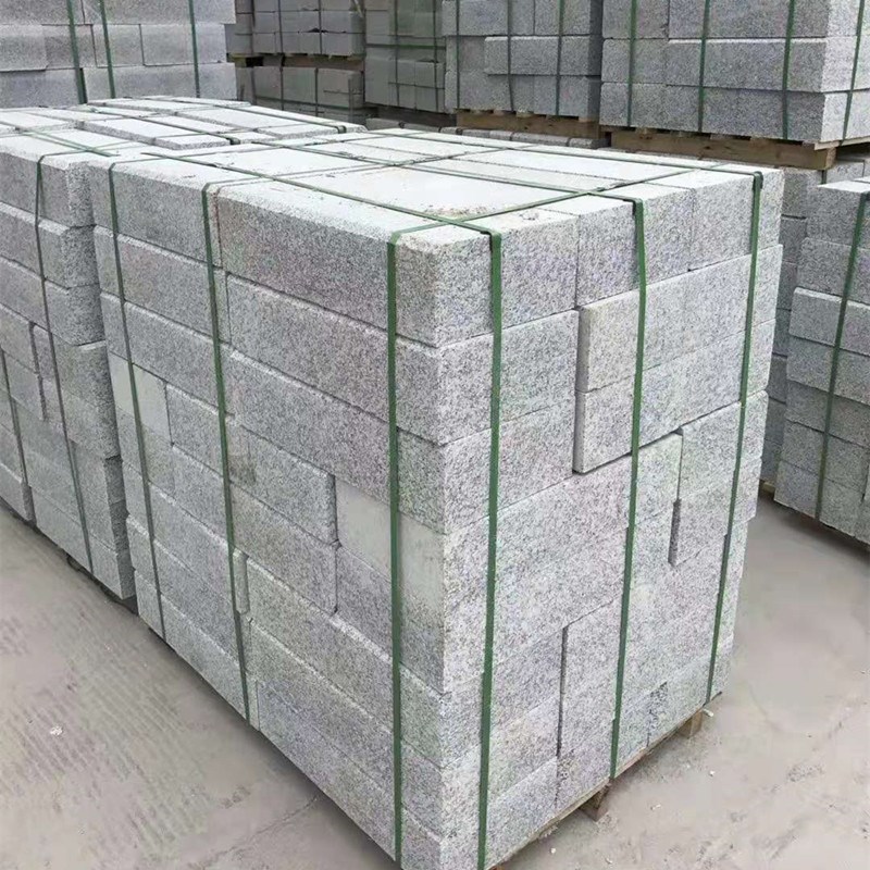 芝麻灰路沿石侧石路牙路肩石芝麻白路平石麻石树池树围花岗岩地砖