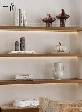 侘寂风民宿公区书柜组合餐桌花瓶装饰小众设计客厅挂画开放格摆件
