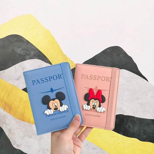 卡通护照保护套可爱创意收纳夹外出旅行飞机票夹多卡位证件收纳包