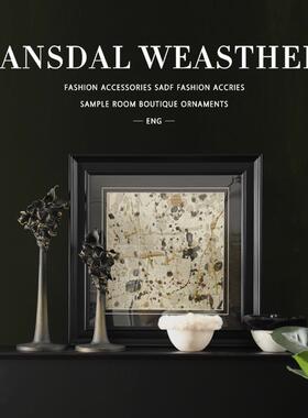 现代轻奢样板间样品屋展示中心电视柜餐柜玄关柜装饰品餐桌金属烛