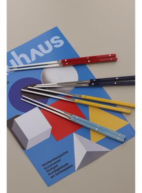 【韩国原单】Cher食品级304不锈钢PC环保手柄筷子ins风法式餐具