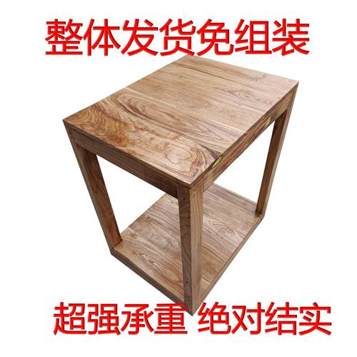 包邮橡木实木鱼缸架子鱼缸底柜承重实木底座木架子多层置物架矮柜