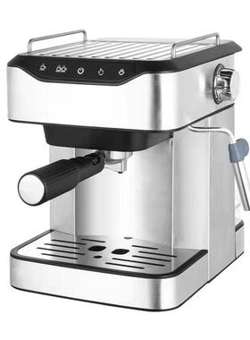 跨境商用15bar半自动意式咖啡机按键打奶泡压力可视咖啡机