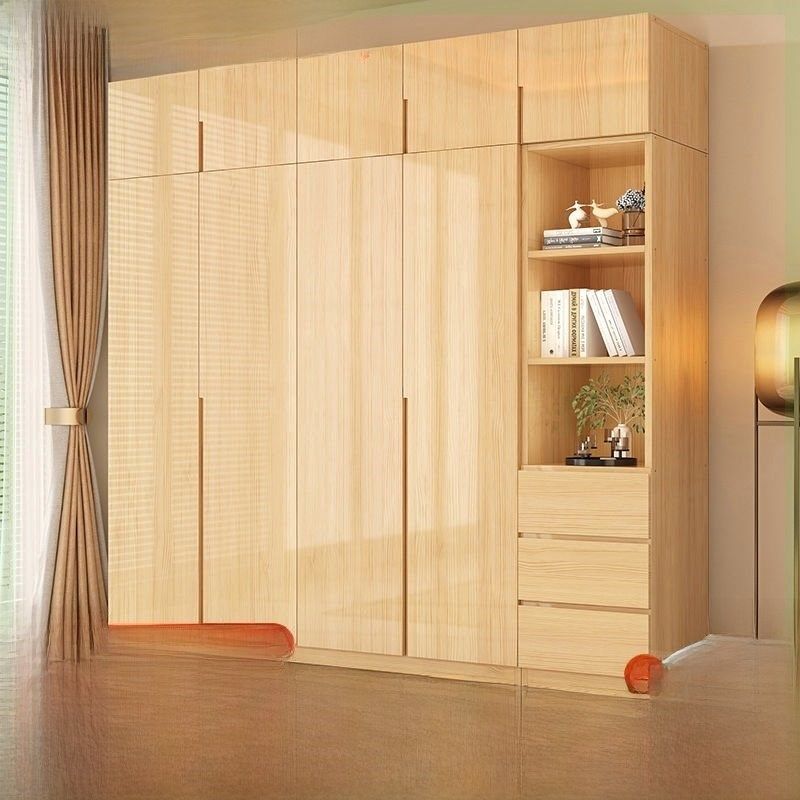 实木衣柜家用卧室原木松木全实木大容量出租房用儿童定制收纳柜子,住宅家具,独立衣柜,淘宝优惠券,粉丝福利购,淘宝优惠卷