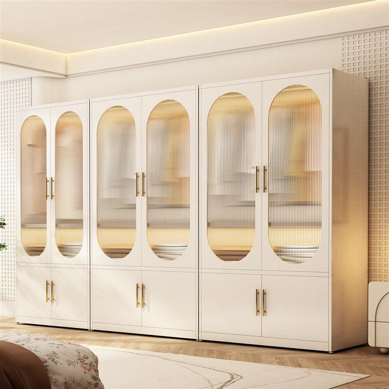 钢制衣柜一体组合卧室家用简易组装金属框架奶油风铁皮衣橱带顶柜,住宅家具,自由组合衣柜,淘宝优惠券,粉丝福利购,淘宝优惠卷