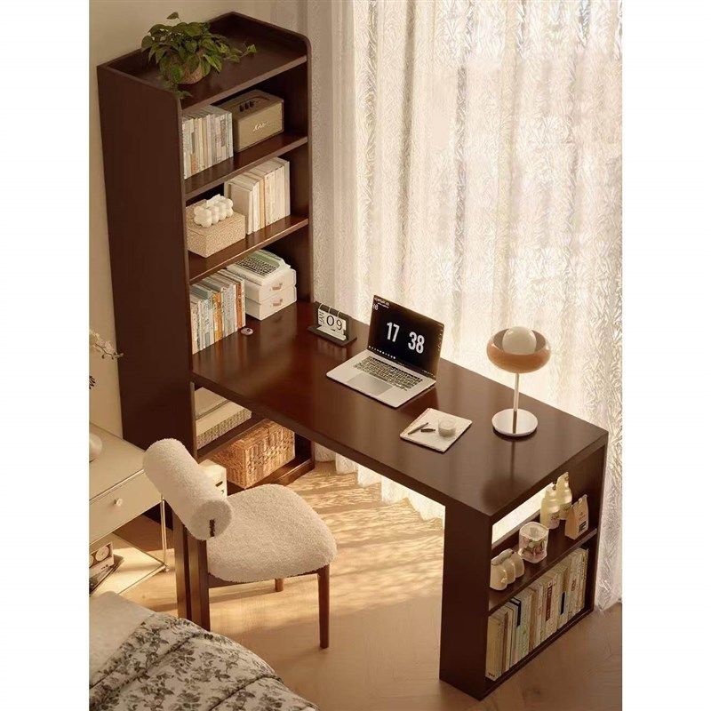 实木转角书桌书架一体学生家用靠墙学习桌小户型写字桌书房办公桌,住宅家具,转角桌,淘宝优惠券,粉丝福利购,淘宝优惠卷