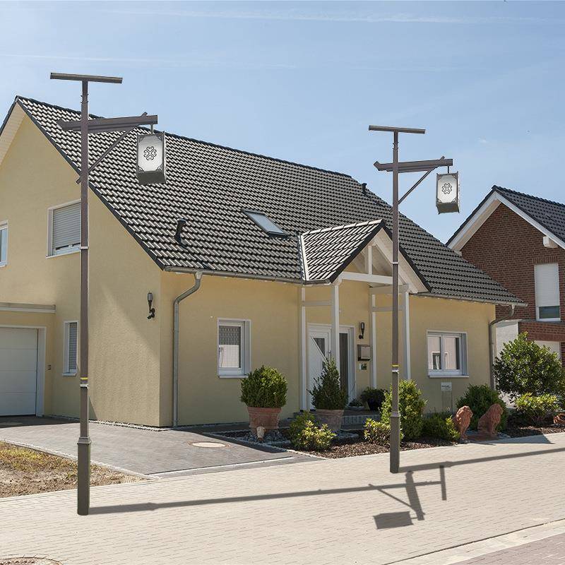 户外复古LED庭院灯别墅花园灯道路灯小区草坪灯欧式复古高杆灯