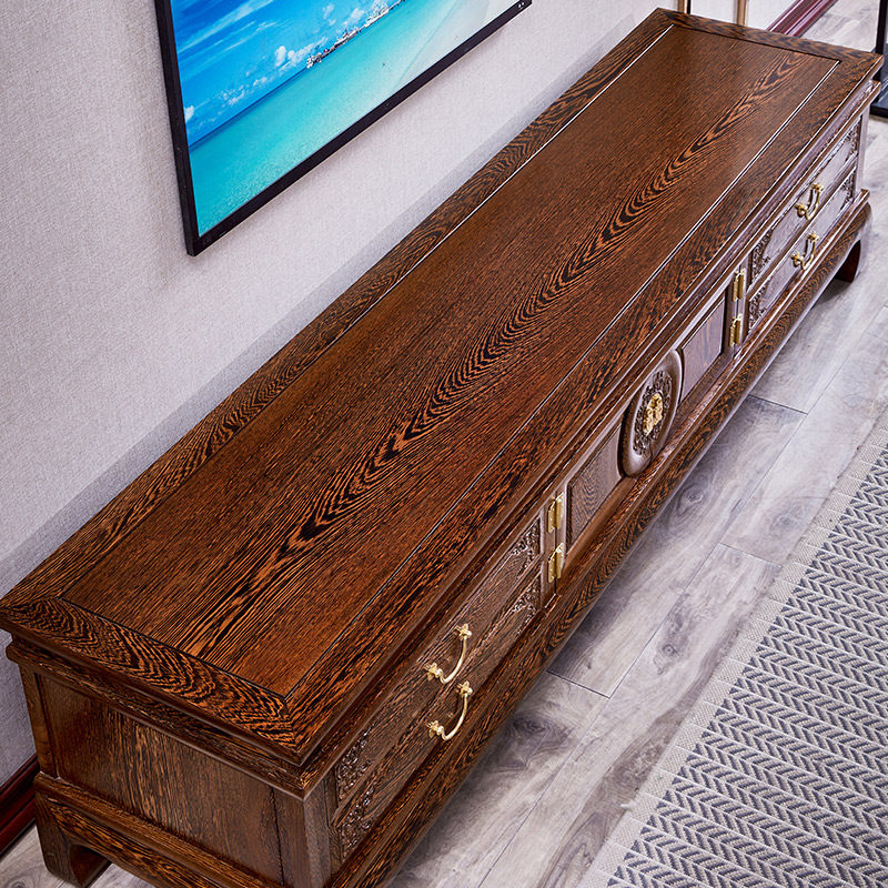 王木匠 鸡翅木红木家具新中式电视柜地柜客户组合家具 长2米