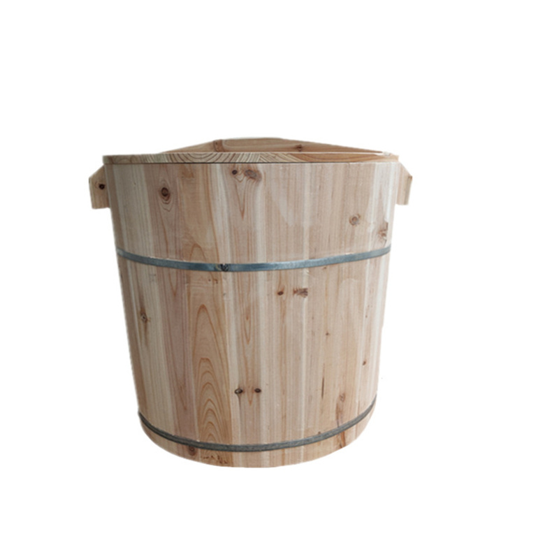 蒸饭木桶商用整木倒甄倒蒸上小下大不锈钢底纯手工香杉木家用酒蒸