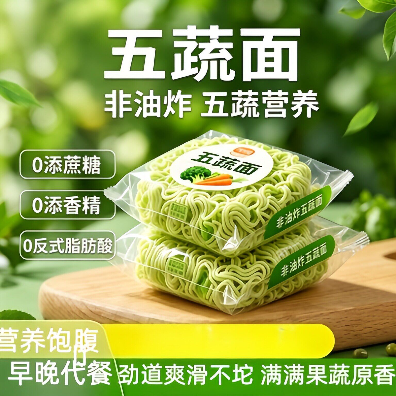 央妈推荐儿童五蔬方便面旗舰店营养蔬菜面饼正宗非油炸面无添加