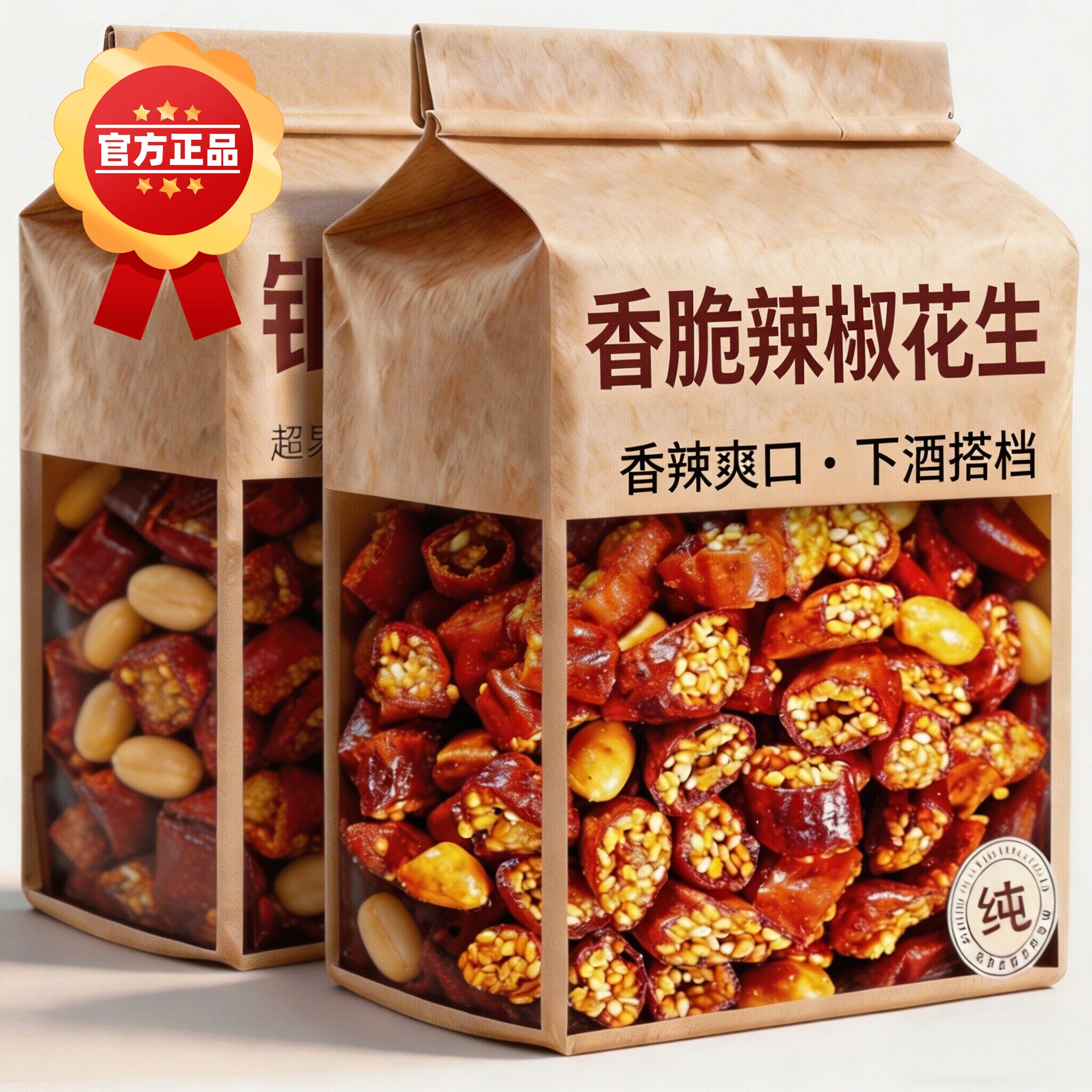 香脆椒干辣椒酥芝麻辣椒干下酒菜特产油炸麻辣花生酥脆即食零小吃