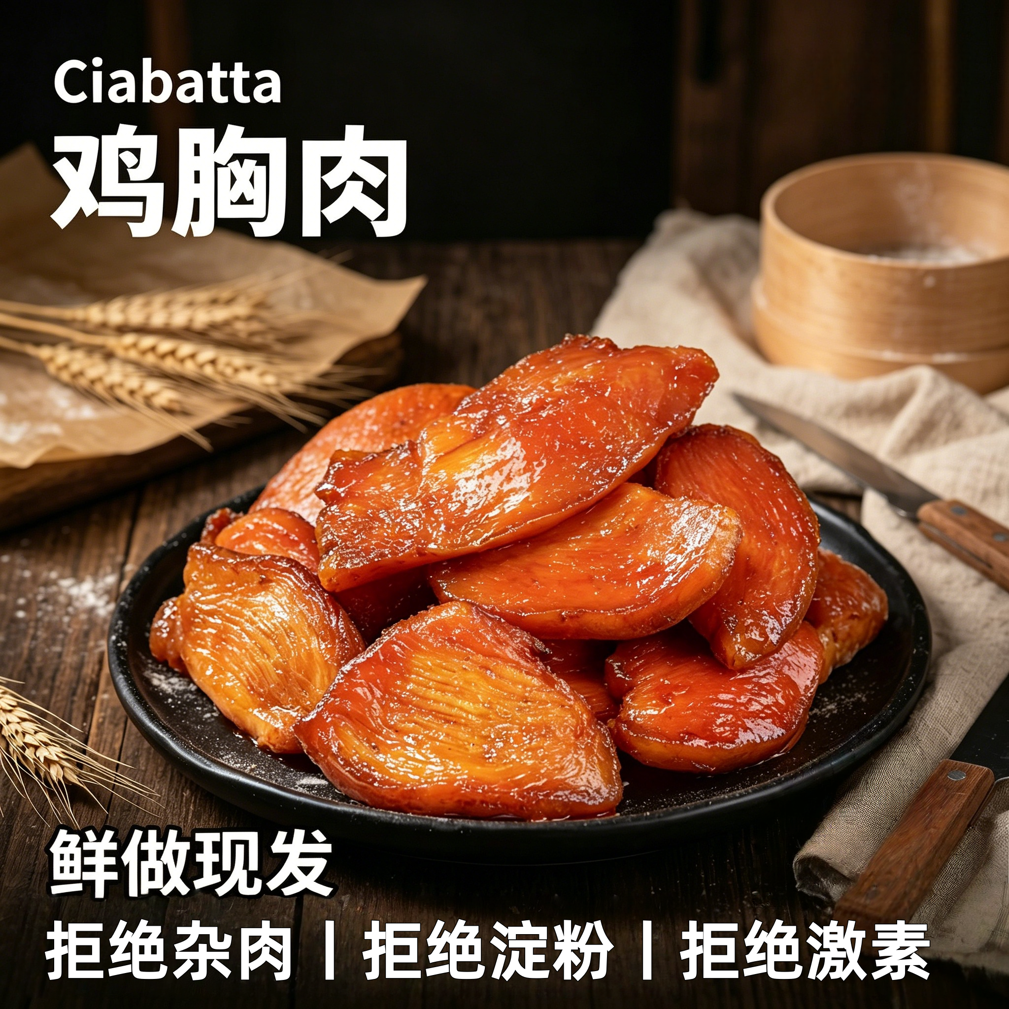 低脂鸡胸肉健身代餐开袋即食减脂期肥代餐饱腹解馋零食品低卡轻食