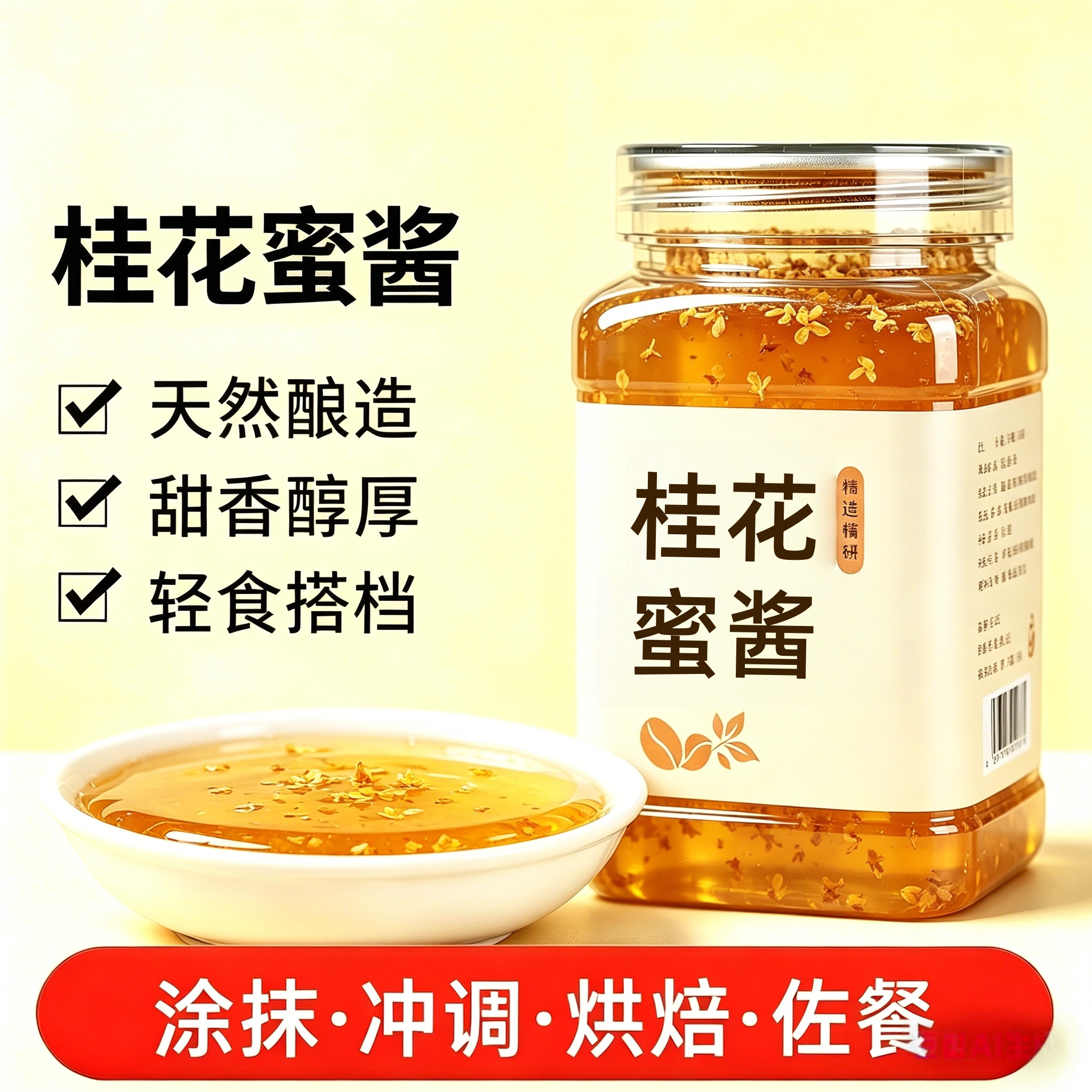 农科院桂花蜜酱正宗桂花酱商用烘焙果酱冰粉家用无添加香精蜂蜜酿