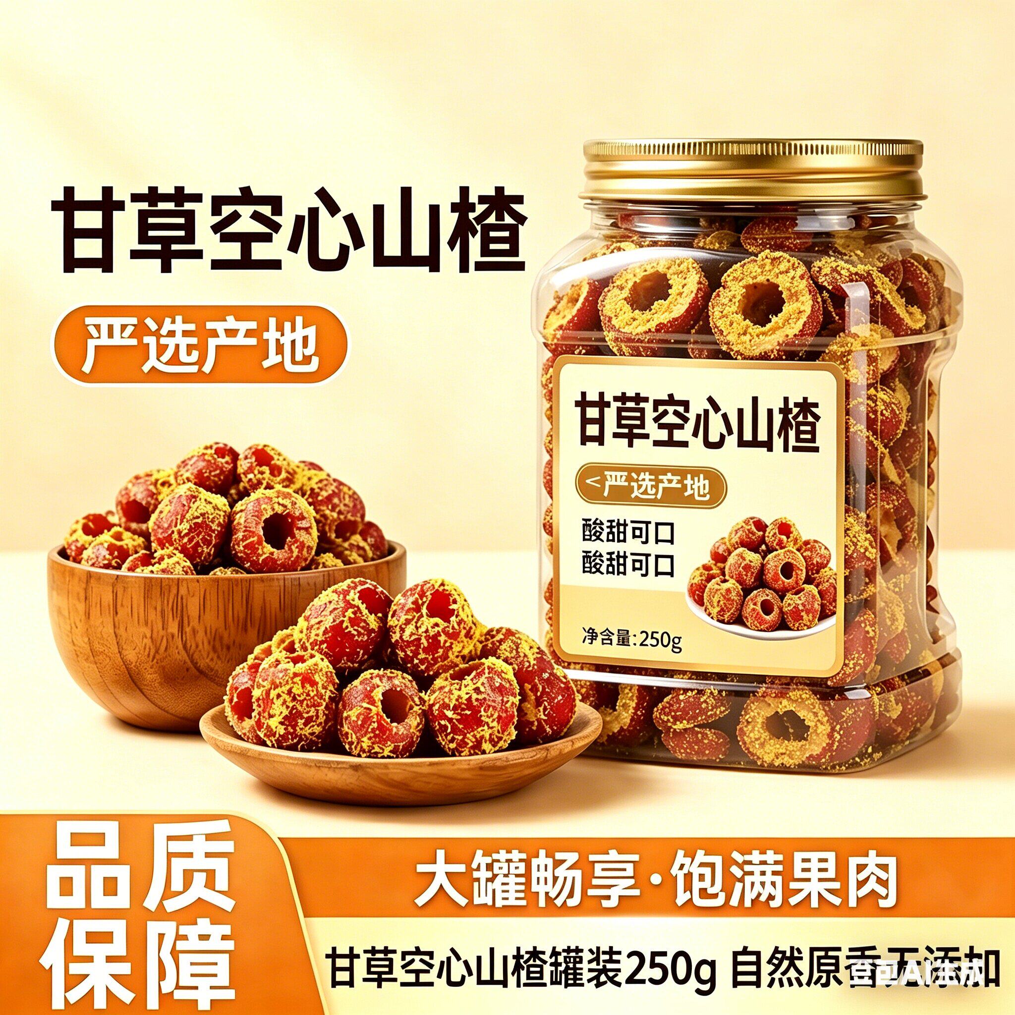 央妈推荐正宗甘草山楂无核无糖无添加空心官方旗舰店腌制散装去核