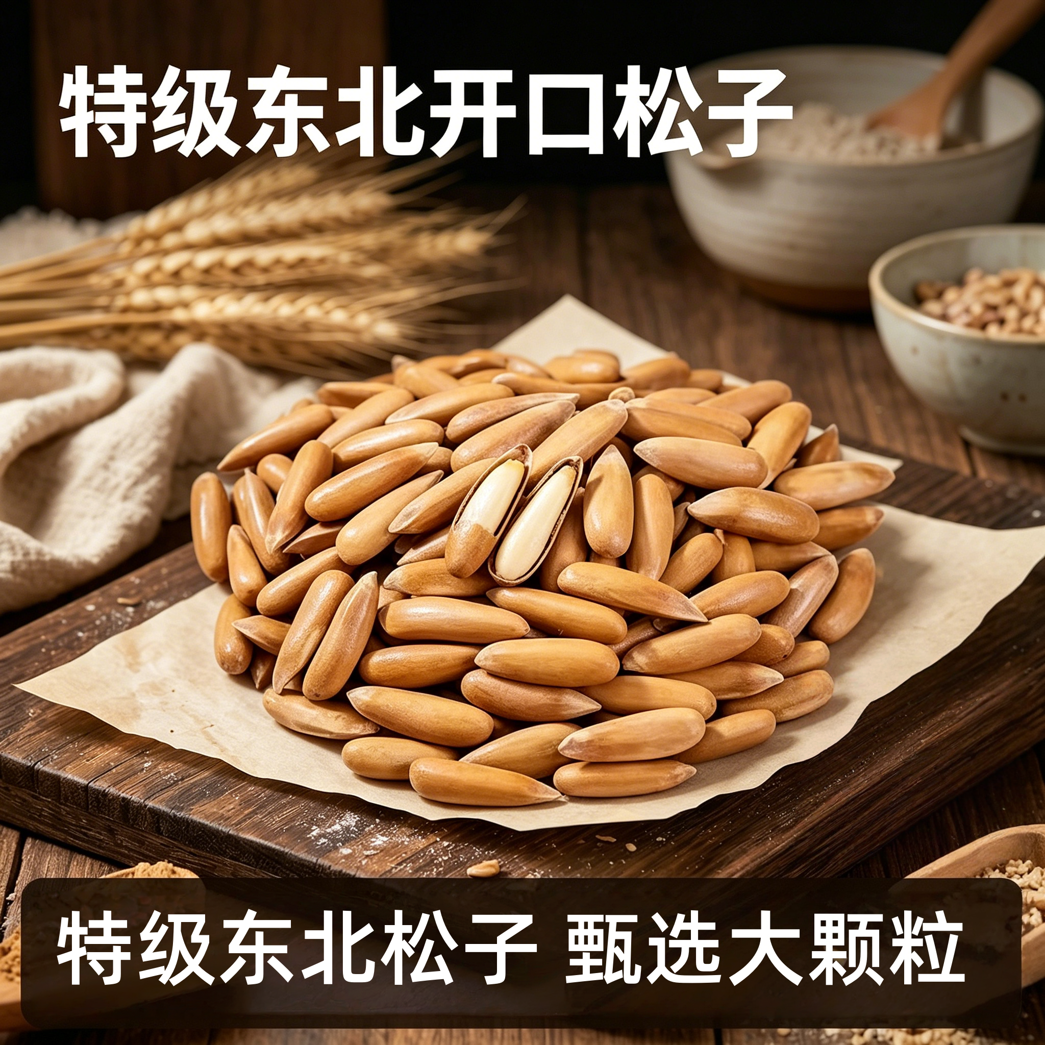 央妈推荐松子特级特大东北旗舰店2026新货无添加开口坚果年货批发