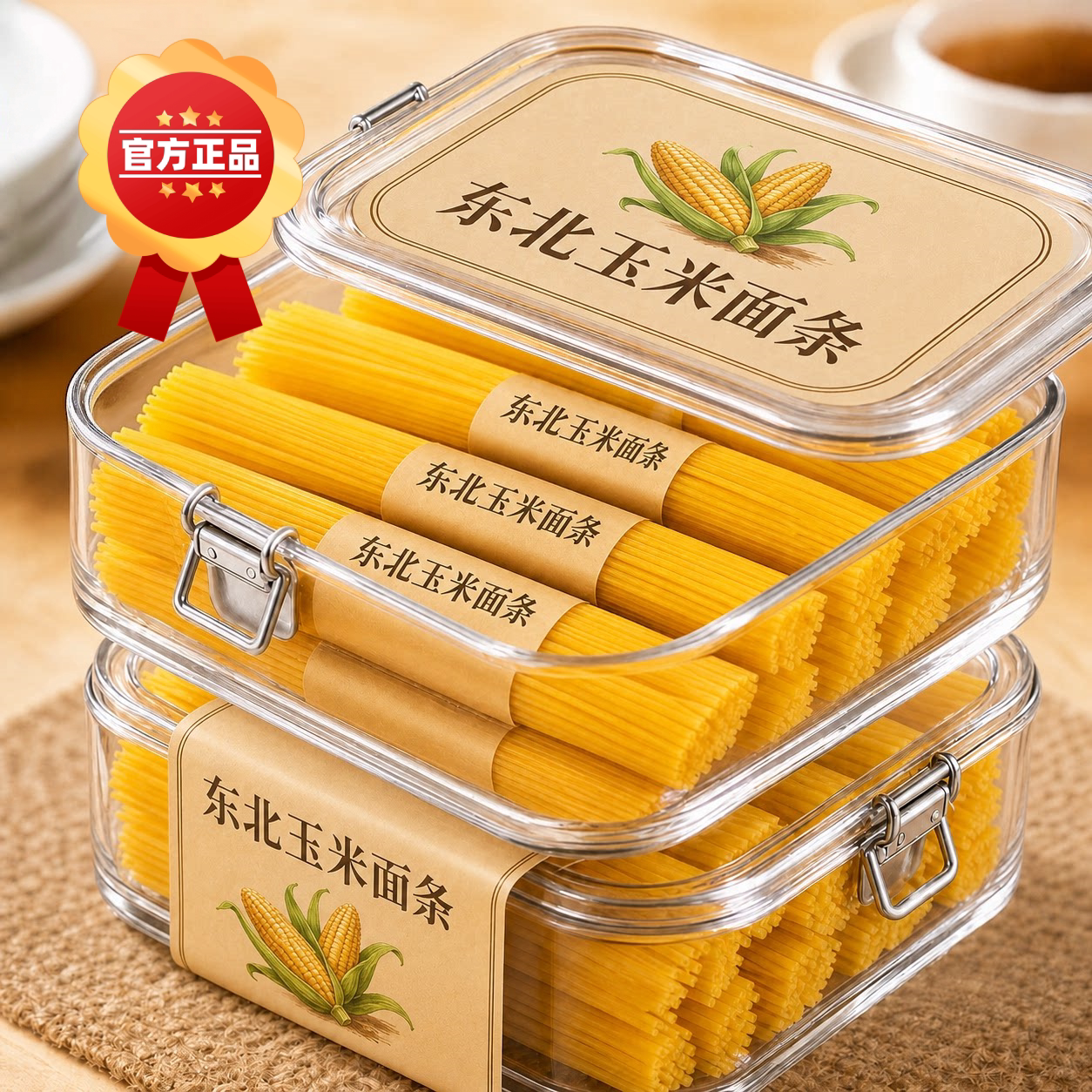农科院玉米面条0脂正宗东北鲜黄面条黏糊麻辣烫无添加官方旗舰店