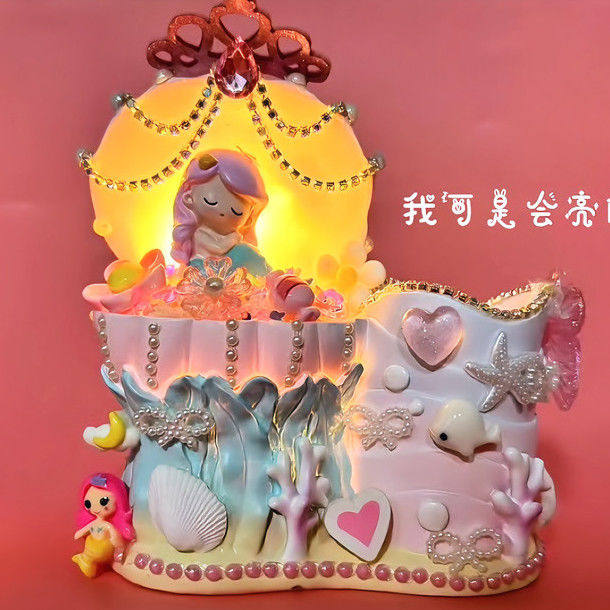 海螺贝壳笔筒小夜灯diy儿