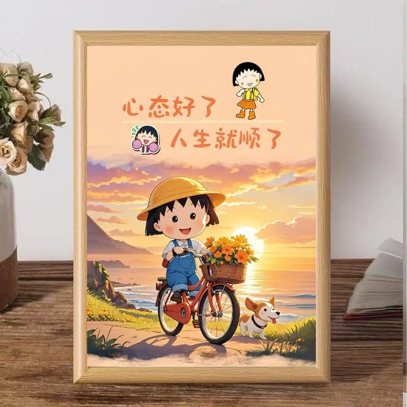 轻奢书桌樱桃小丸子卧室治愈开心