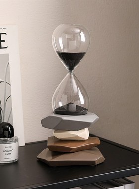 时来运转沙漏创意摆件o轻奢电视柜酒柜玄关高级感桌面装饰品乔迁