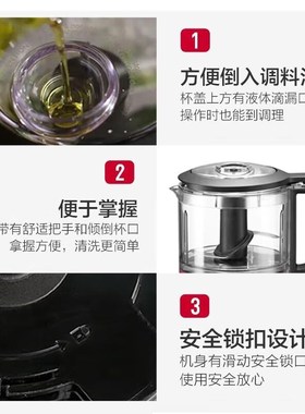Kitc多heenAi d/凯膳怡切碎机电动小61297型绞肉机家用功料理机35