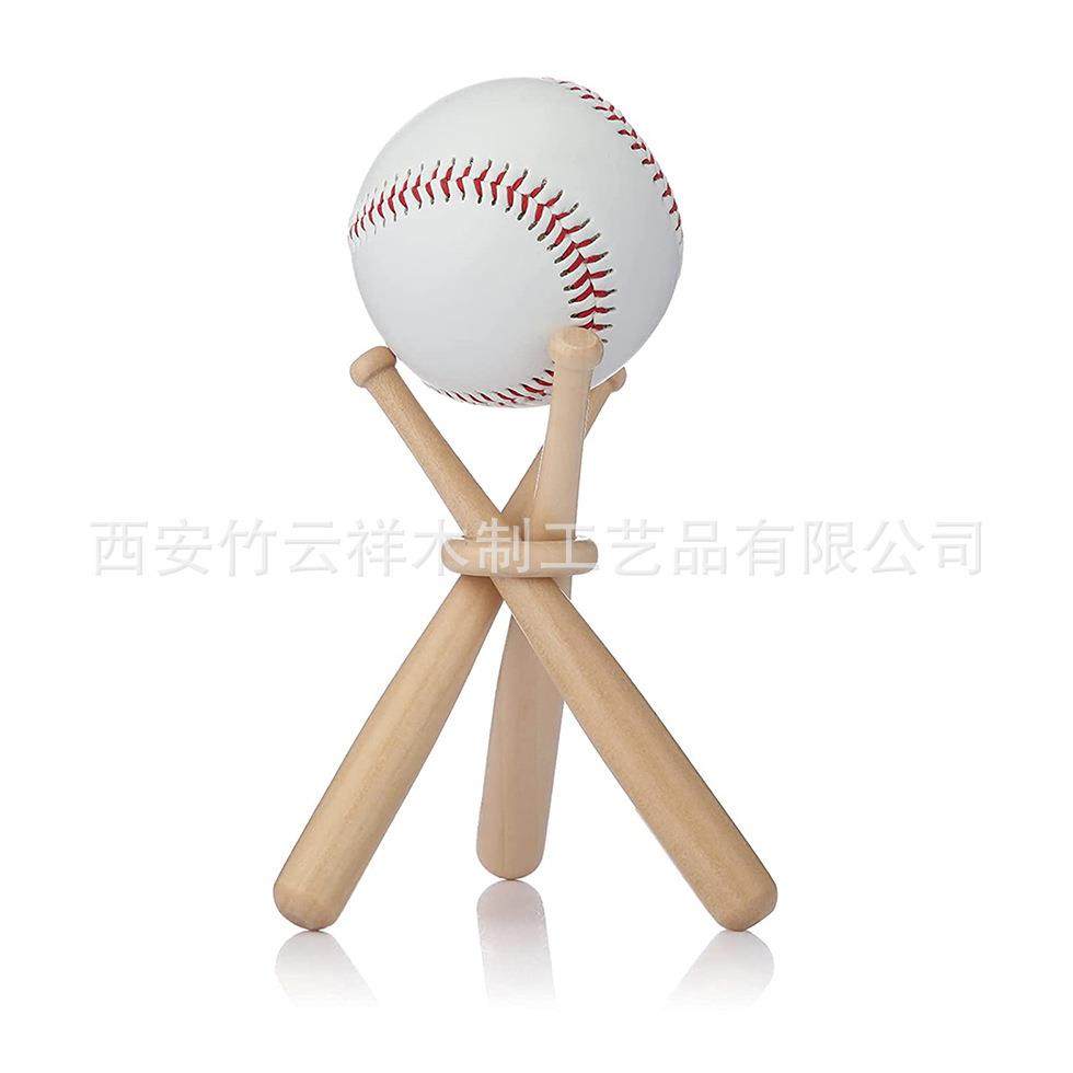 工厂木制工艺品棒球棒玩具Mini棒球棒展示支架