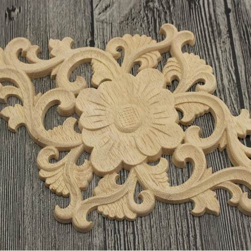 MD012 中式床桌山水花卉木门贴花 家具柜门实木贴花 门头门楣雕花