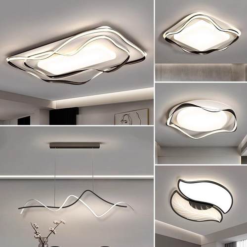 极简客厅主灯2024新款客厅吸顶灯高级感全屋套餐组合中山家装灯饰