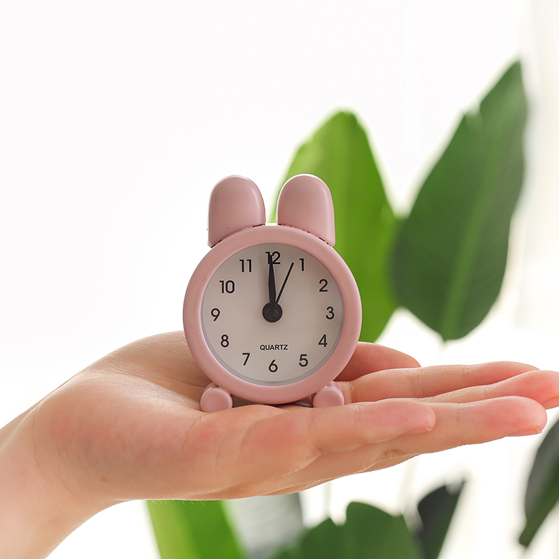 闹钟小巧 mini创意学生可爱卡通床头钟O个性闹铃迷你简约时钟