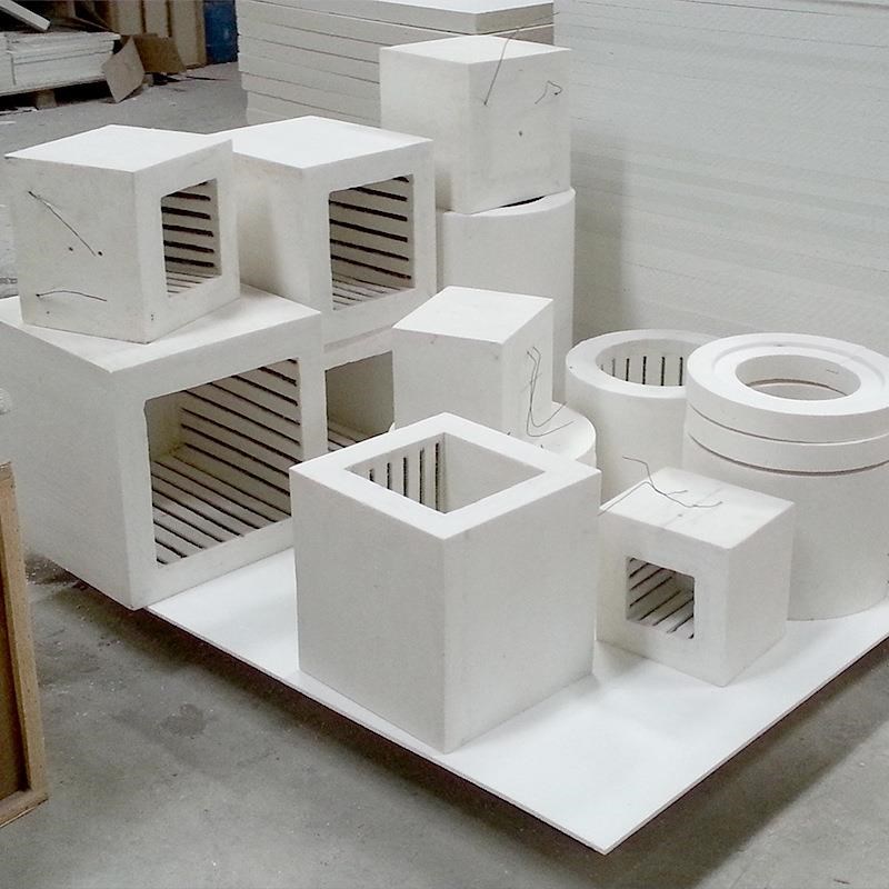 陶瓷高KIH纤维炉膛异型件膛电阻丝温硅酸铝全纤炉V维胆异型炉可定