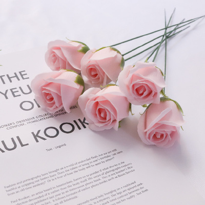 网红情人节创意零食水果花束DIYD材料仿真花肥皂花香皂花玫瑰花