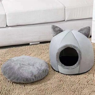 保暖防寒宠物家居窝大号流浪猫窝全封闭式 家用室内猫窝冬季 猫窝