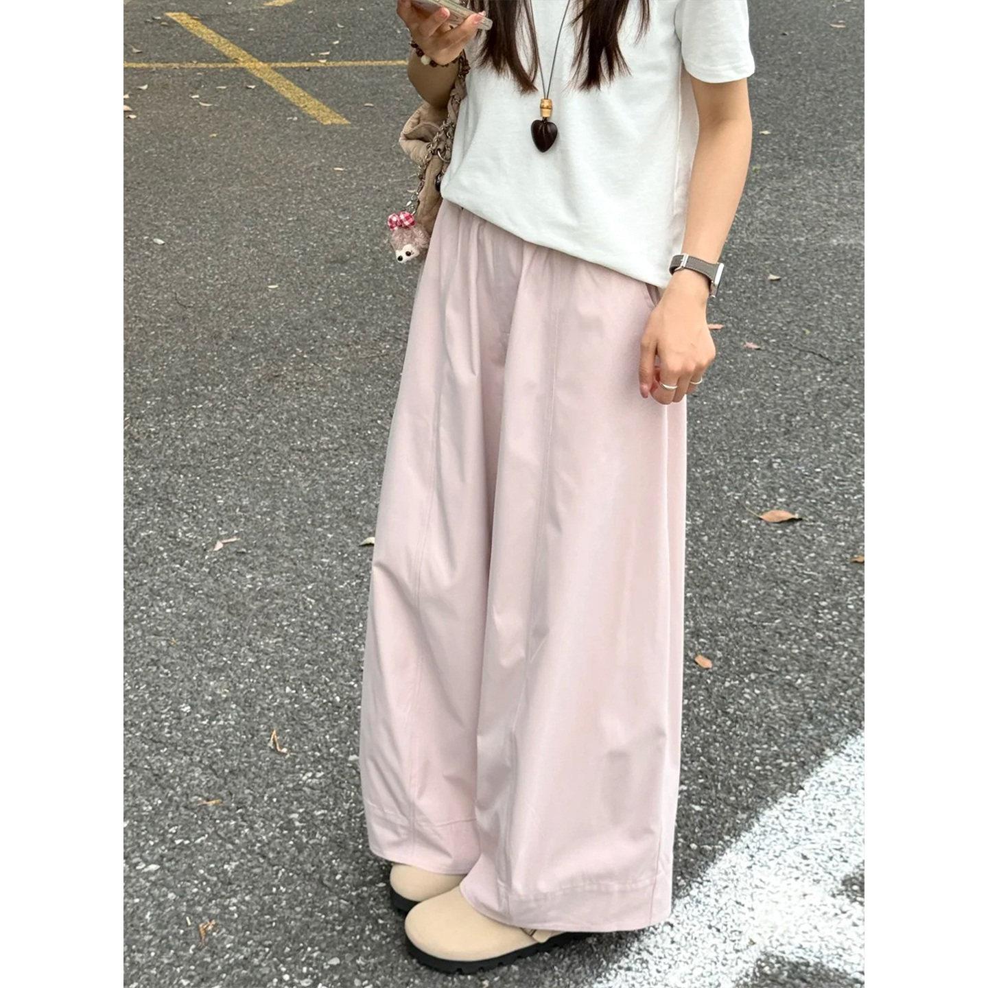 孕妇裤子夏季薄款外穿孕期不勒肚阔腿裤春夏装小个子休闲内搭裤女